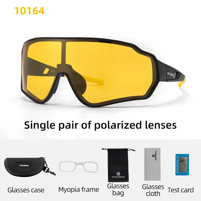 ROCKBROS Polarized Cycling Glasses Clear Bike Glasses Eyewear UV400 Outdoor Sport Sunglasses Men Women Cycling Sunglasses