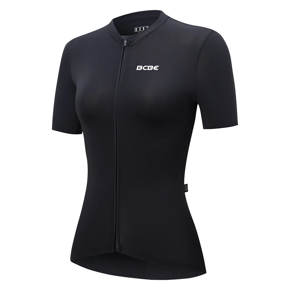 BCBE-ING Women Cycling Jersey Summer High Elasticity Breathable Slim Fit Anti-UV Road Bike Jersey Shorts Sleeve Bicycle Shirts