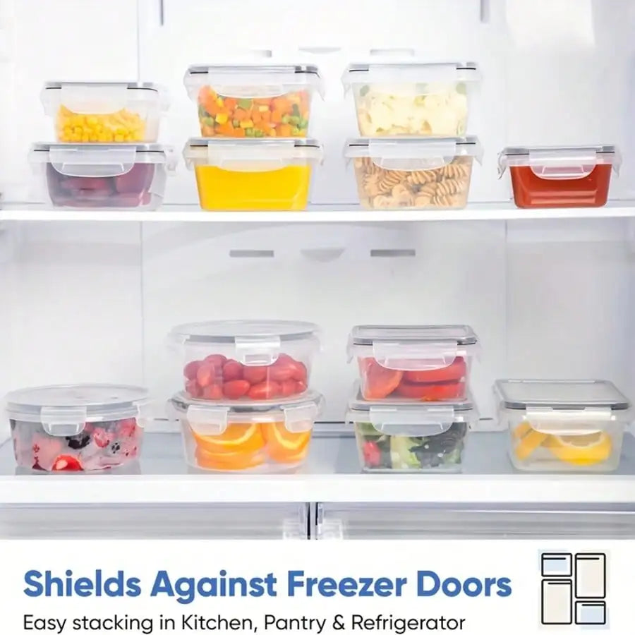 24 Pack Food Storage Containers with Airtight Lids, Meal Prep Containers with Lids for Lunch Office, Freezer and Dishwasher Safe, BPA Free Plastic Food Containers, Kitchen Pantry Storage