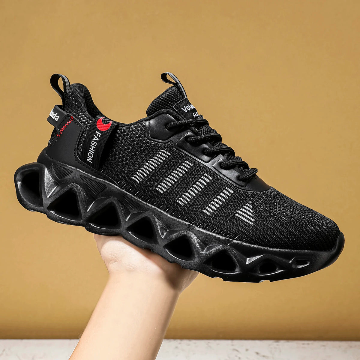 2026 New Unisex Striped Cut-out Sneakers, Breathable Mesh, Non-slip, Shock-absorbing Thick Sole, Stylish and Classic, Versatile for Fashion, Outdoor Jogging, Street Casual Sports Sneakers, Running Shoes