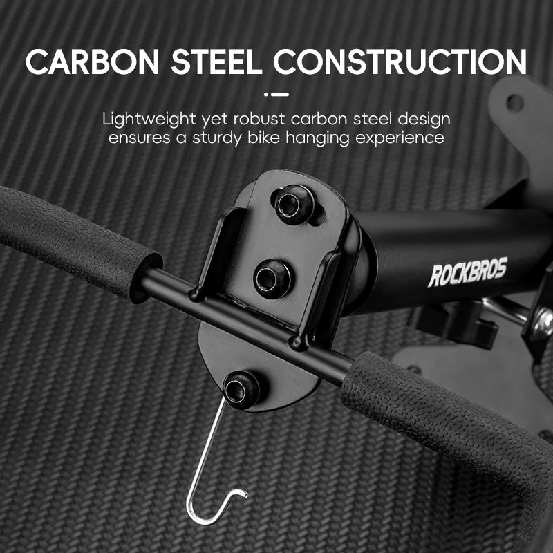 ROCKBROS Bike Rack Wall Mount Garage Home Adjustable Bicyle Rack Horizontal Bike Hook Thickened Reinforced MTB Road Bike Holder