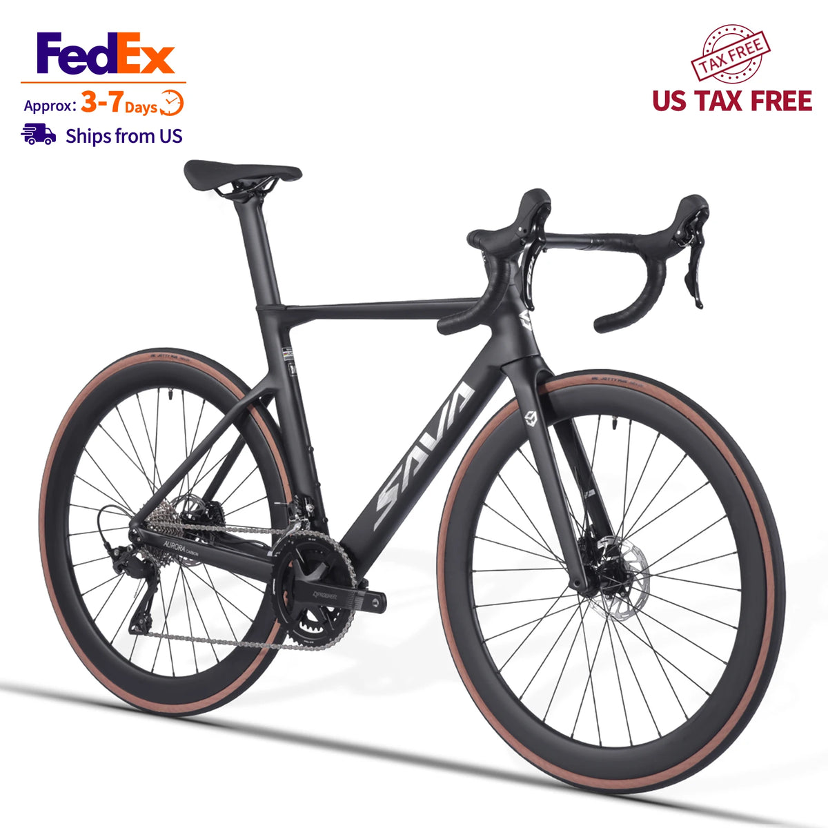 Ships from US SAVA R08-7120 24 Speed Road Bike full Carbon Road Bike with SHIMAN0 105 R7120 2*12 Group Sets