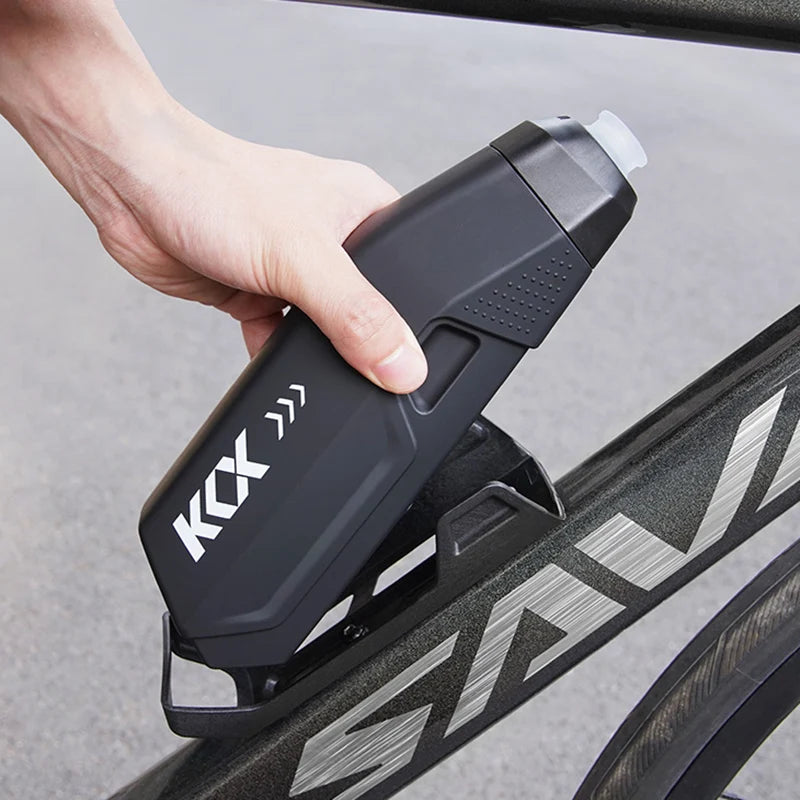 KKX Aerodynamic Bicycle Water Bottle Bracket Set 610ml PP Material Cycling Water Kettle Squeeze Style MTB Road Bike Water Bottle
