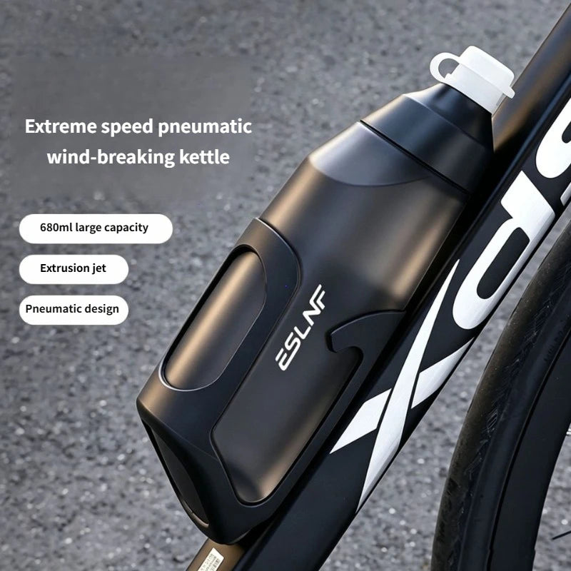 680ml Aerodynamic Bike Water Bottle Set Squeeze Drink Road Bike Frame Down Tube BPA Free Leak Proof Cycling Bottle