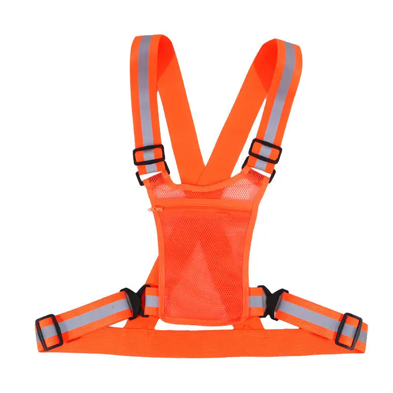 4 Colors Unisex Light High Visibility Safety Vest With Storage Bag Night Construction Cycling Traffic Coat Running Working
