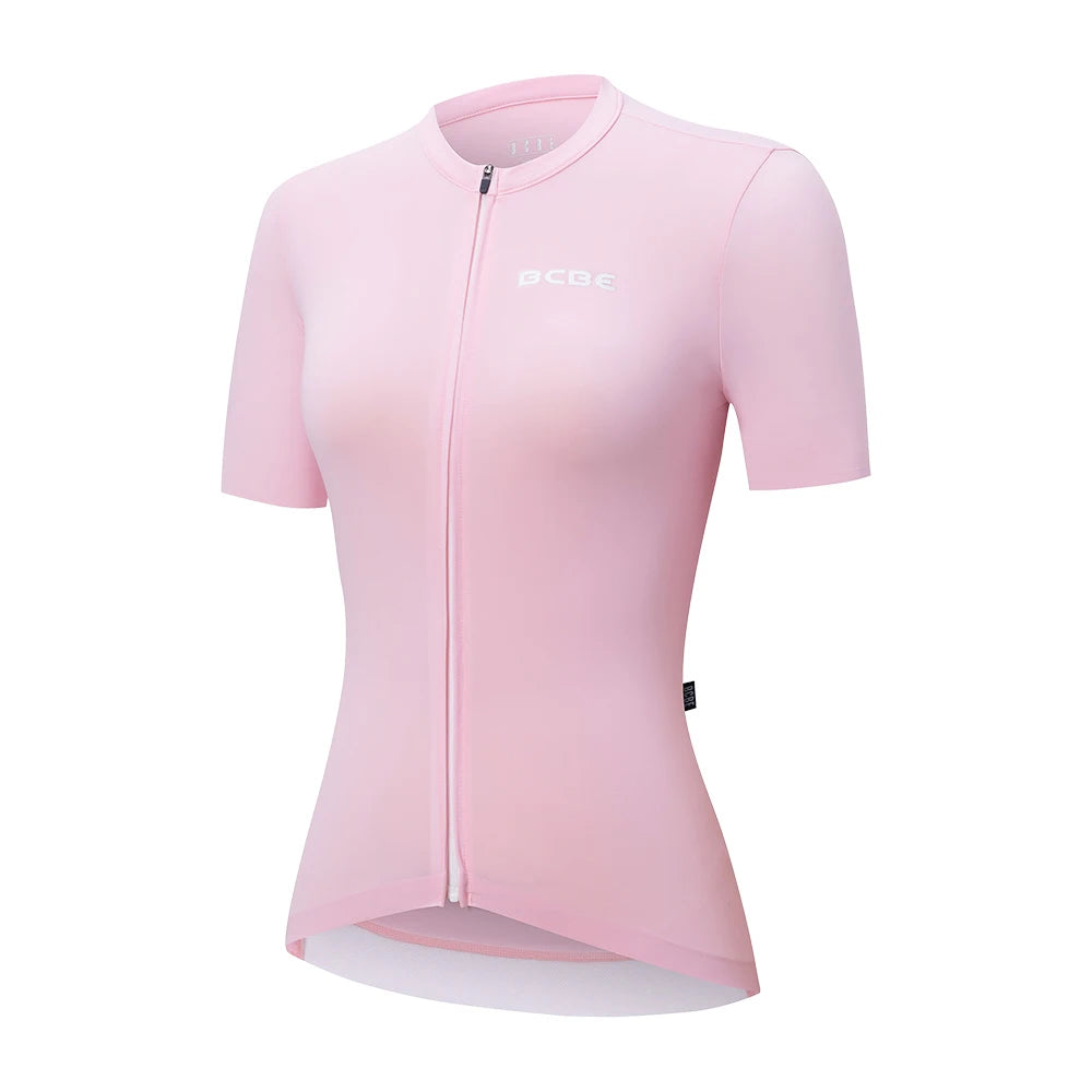 BCBE-ING Women Cycling Jersey Summer High Elasticity Breathable Slim Fit Anti-UV Road Bike Jersey Shorts Sleeve Bicycle Shirts