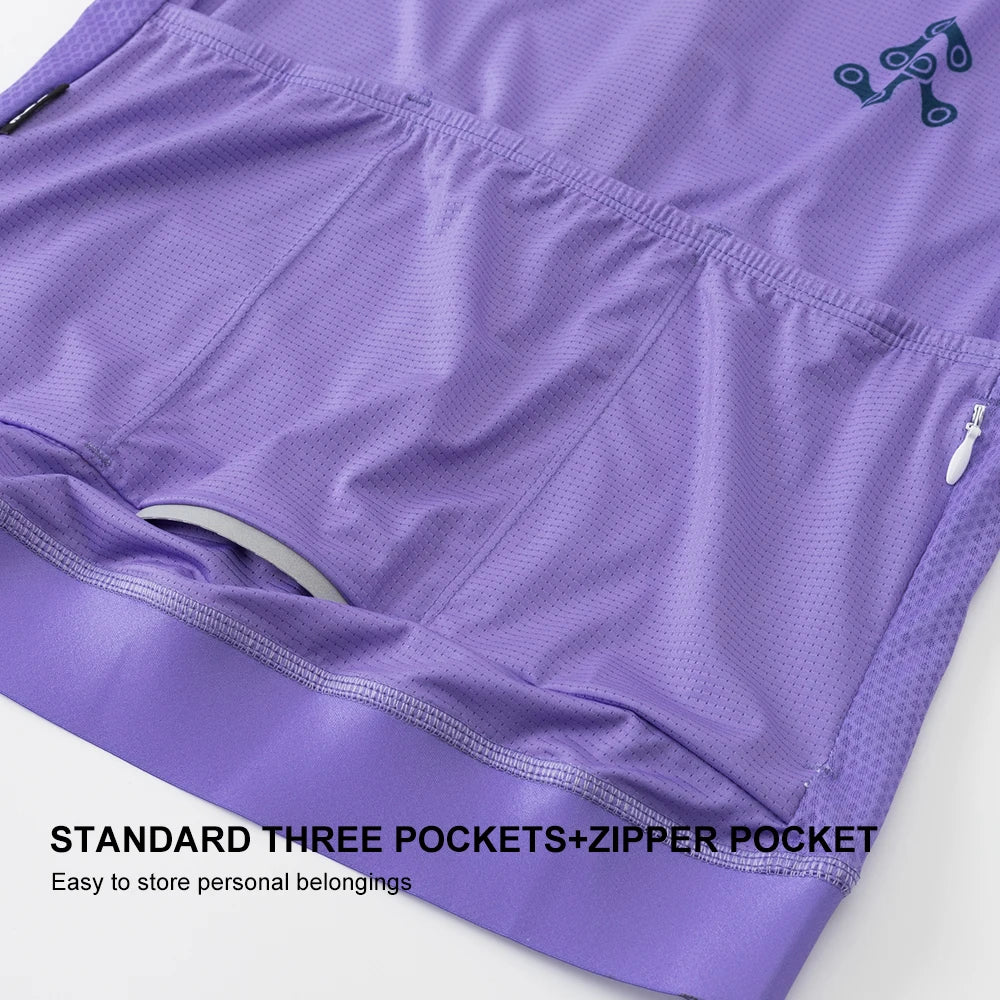 HISERWA Women Cylcing Jersey Summer High Quality Road Bicycle Jersey Short Sleeve YKK Zips Small Size Slim-Fit Breathable Shirts