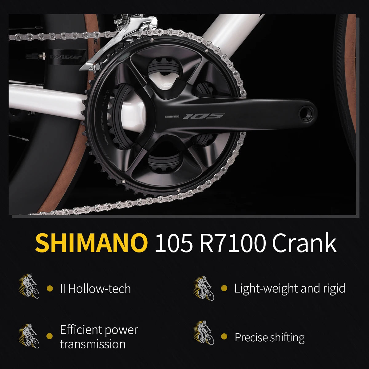 US Warehouse SAVA Carbon Fiber Road Bike F20 Carbon Fiber Racing Adult Bicycle Equipped With The Latest R7120 24-Speed