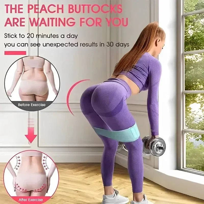 Non-Slip Fabric Booty Bands Widen Resistance Bands for Hip Legs Working Out Home Fitness Pilates Yoga Stretching For Women Men