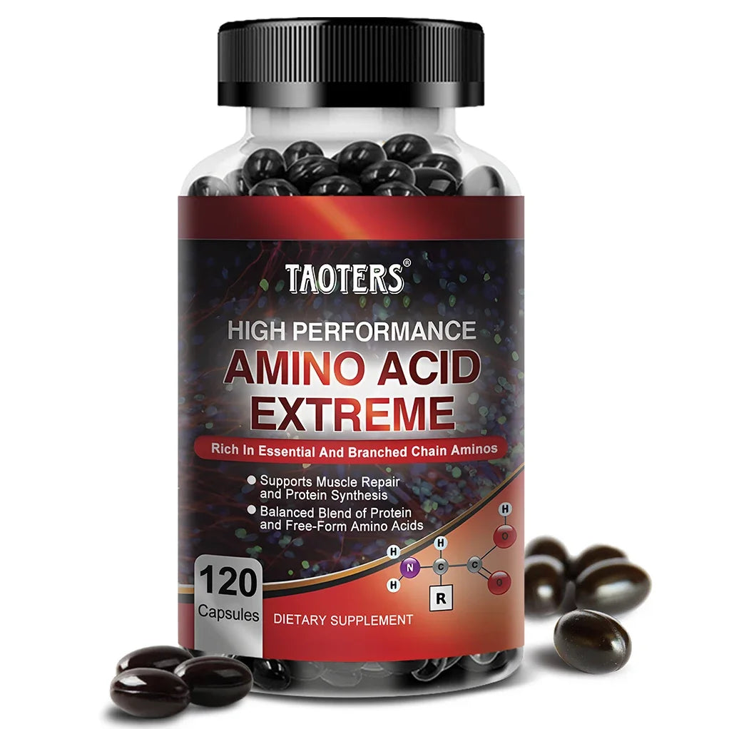 Advanced Bodybuilding Amino Acid Capsules- Helps Increase Strength, Endurance, Protein Synthesis, Build Muscle Mass, Abs, Energy