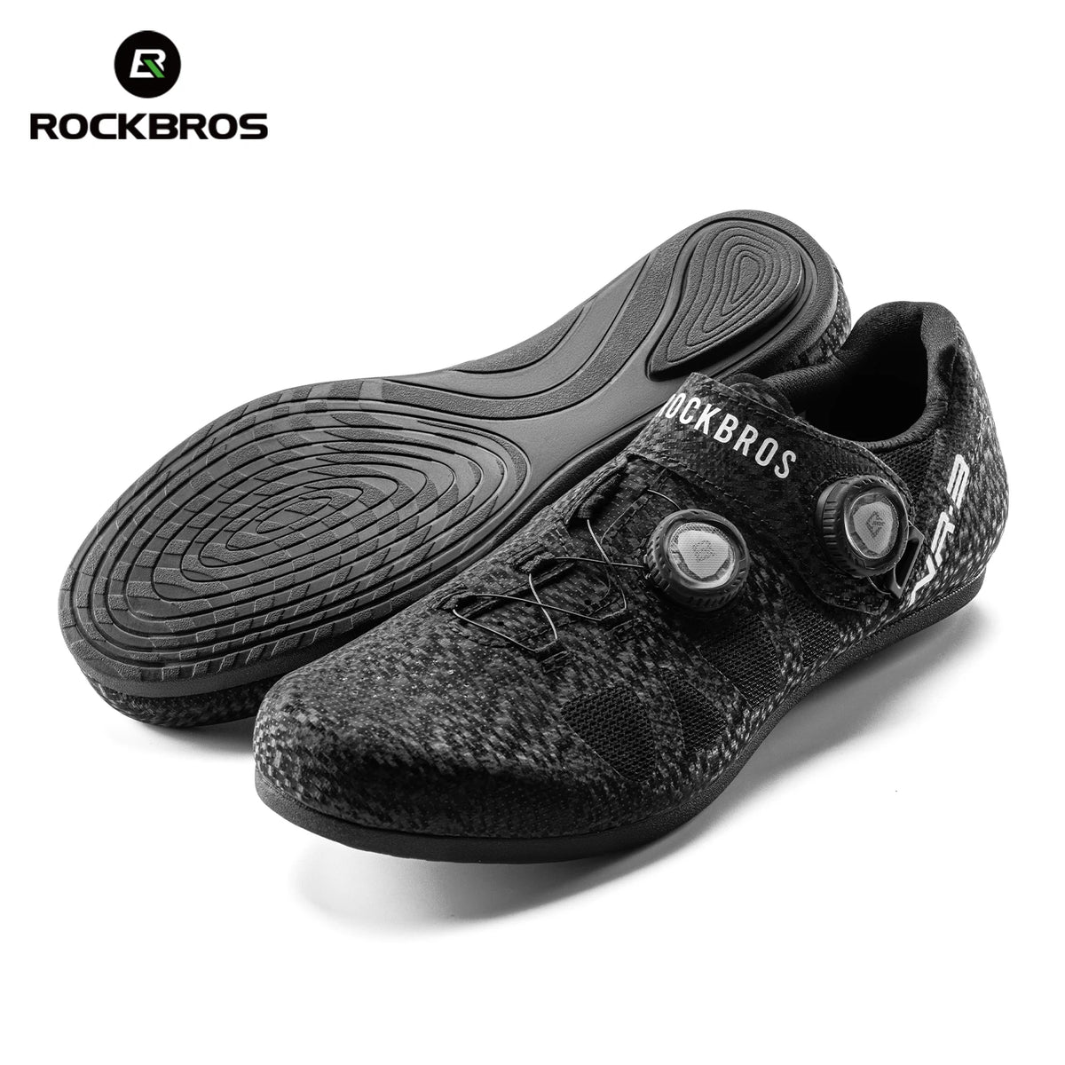 ROCKBROS Cycling Shoes Lightweight Breathable Non-assistant Flat Shoes Sneakers Adjustable Knob Quick Fastening Cycling Shoes