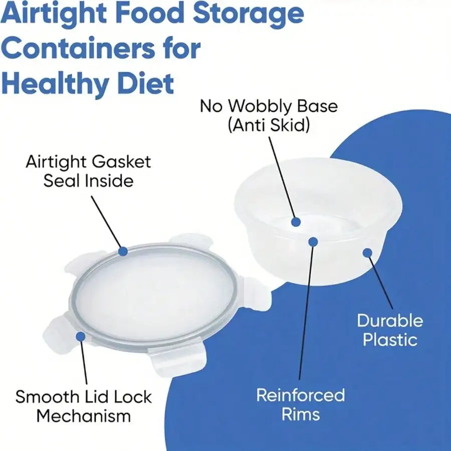24 Pack Food Storage Containers with Airtight Lids, Meal Prep Containers with Lids for Lunch Office, Freezer and Dishwasher Safe, BPA Free Plastic Food Containers, Kitchen Pantry Storage