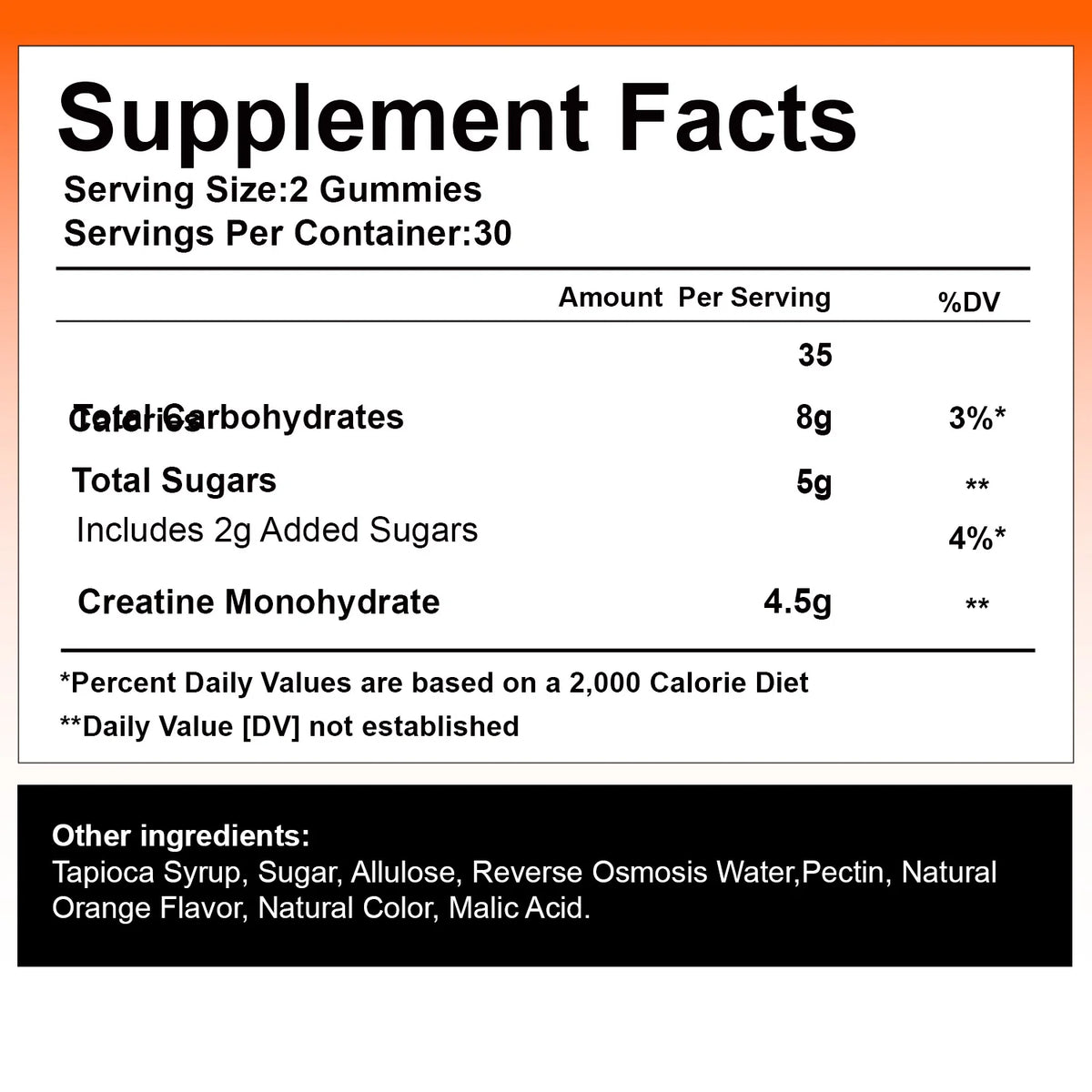 Creatine Monohydrate Gummies 4500mg - Boost Energy, Build Muscle Mass, and Improve Athletic Performance