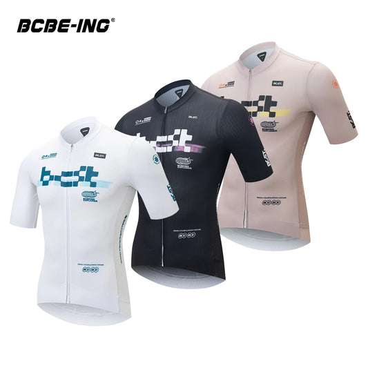 BCBE-ING New Summer Cycling Jersey Shorts Sleeve LightWeight CoolMax Fabric Breathable Quick Dry Race Fit Cycling Maillot