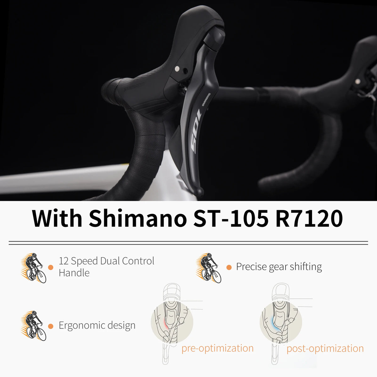 Ships from US SAVA R08-7120 24 Speed Road Bike full Carbon Road Bike with SHIMAN0 105 R7120 2*12 Group Sets