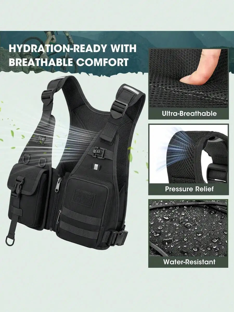 Hydration Backpack With 3.5L Hydration Bladder Lightweight Insulated 2L Hiking Backpack With Rain Cover For Men Women Water Back