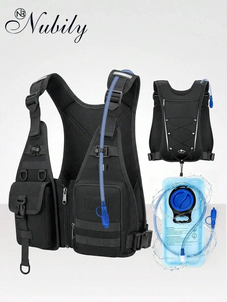 Hydration Backpack With 3.5L Hydration Bladder Lightweight Insulated 2L Hiking Backpack With Rain Cover For Men Women Water Back