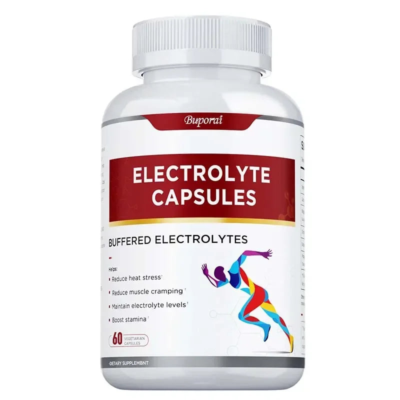 Electrolyte Capsules - Supports Electrolyte Balance, Relieves Stress, Supplements Sports Nutrition, Improves Endurance, Non-GMO
