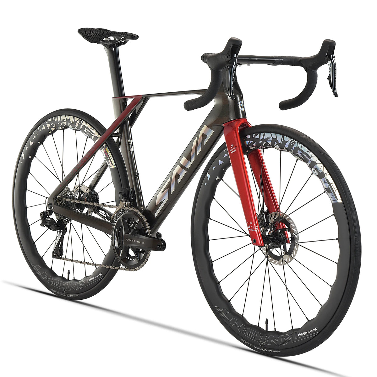 SAVA CRN R9 Carbon Fiber Electronic Shift Competition-Grade Aerodynamic Road Bike 24-Speed with SHIMAN0 DURA-ACE 9270 Di2 Kit