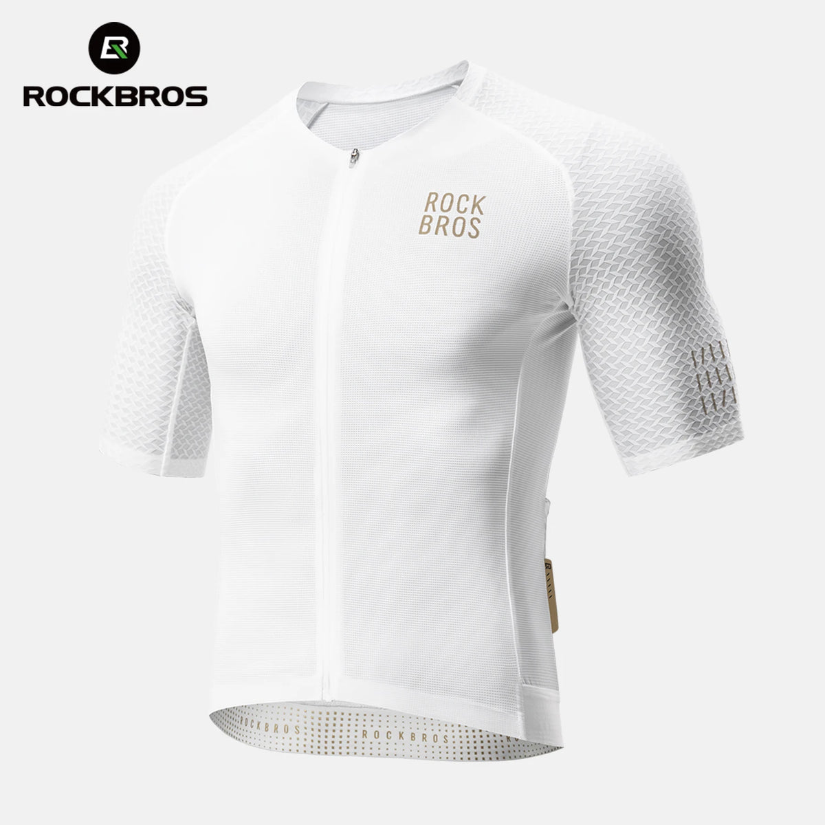 ROCKBROS Summer Cycling Short Sleeve Jersey Lightweight Quick Dry Breathable Sunscreen Jersey High Elastic Men Cycling Clothing
