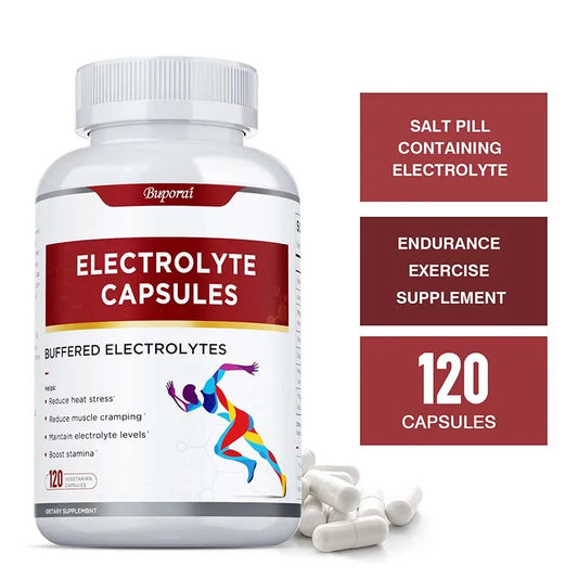Electrolyte Capsules - Supports Electrolyte Balance, Relieves Stress, Supplements Sports Nutrition, Improves Endurance, Non-GMO