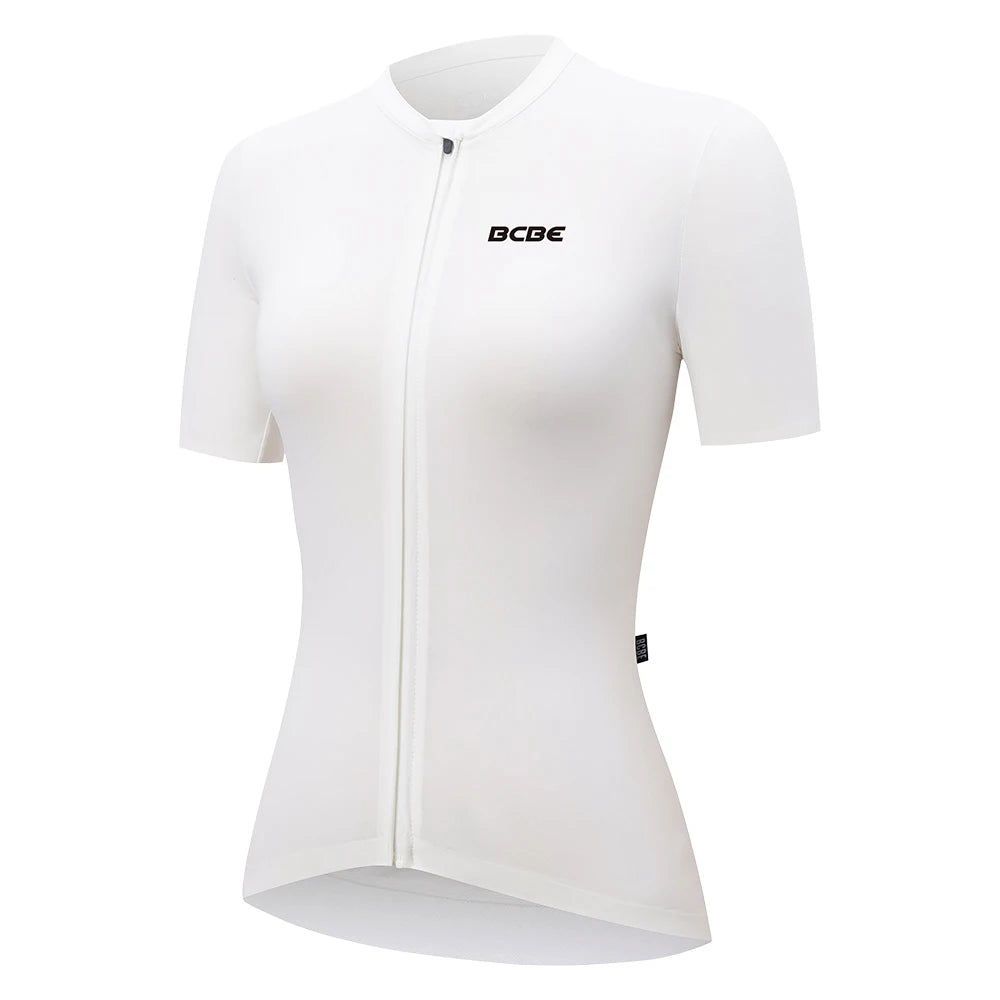 BCBE-ING Women Cycling Jersey Summer High Elasticity Breathable Slim Fit Anti-UV Road Bike Jersey Shorts Sleeve Bicycle Shirts