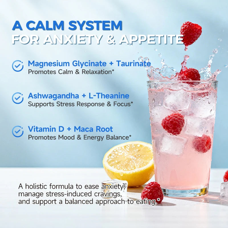 Ahete Adaptogenic Drink Mix Powder with Ashwagandha, Magnesium, L-Theanine - Stress Relief, Calm Focus, Sleep Support,Sugar-FREE