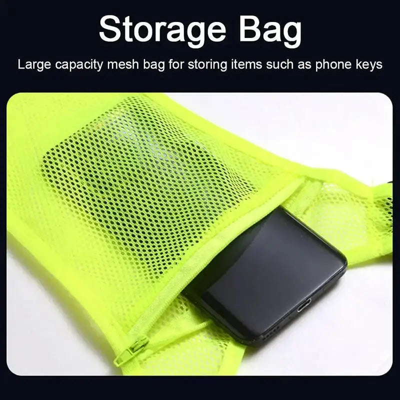 4 Colors Unisex Light High Visibility Safety Vest With Storage Bag Night Construction Cycling Traffic Coat Running Working