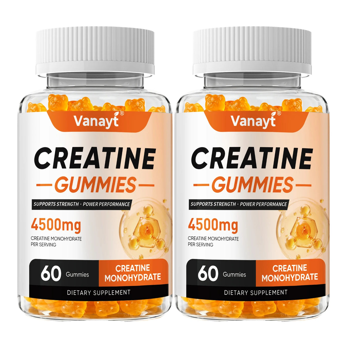 Creatine Monohydrate Gummies 4500mg - Boost Energy, Build Muscle Mass, and Improve Athletic Performance