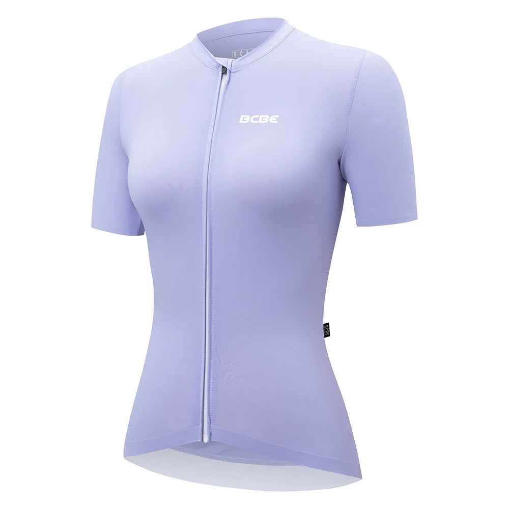 BCBE-ING Women Cycling Jersey Summer High Elasticity Breathable Slim Fit Anti-UV Road Bike Jersey Shorts Sleeve Bicycle Shirts