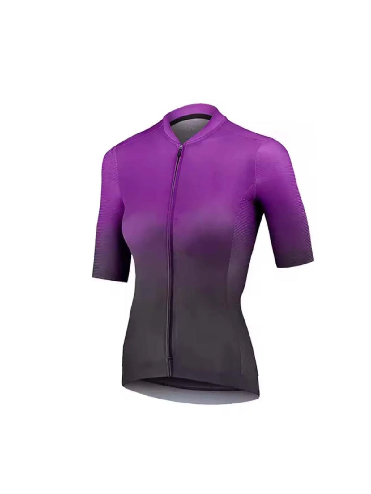 Short Sleeve Women‘s Cycling Jersey, Crewneck Full Zip Breathable Quick Dry Lightweight Bike Top