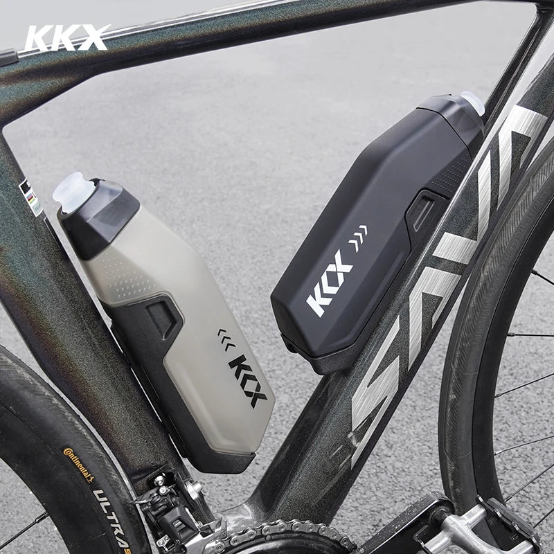 KKX Aerodynamic Bicycle Water Bottle Bracket Set 610ml PP Material Cycling Water Kettle Squeeze Style MTB Road Bike Water Bottle