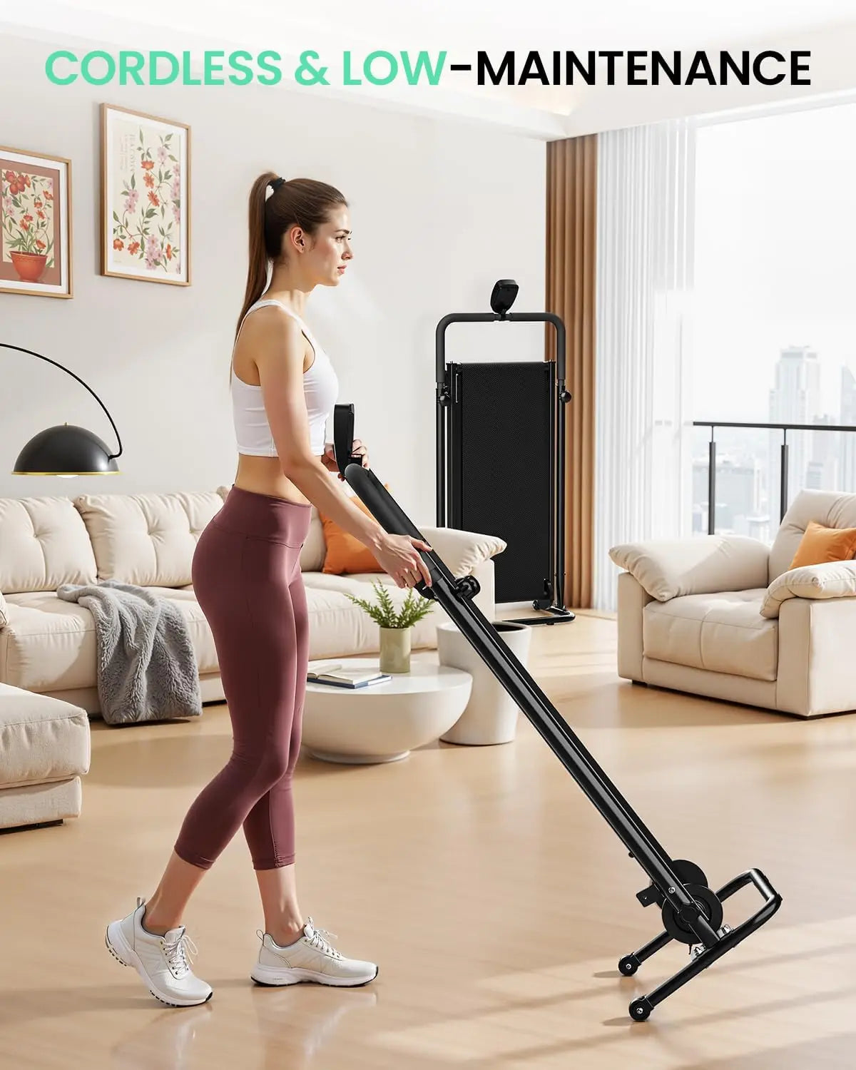 Manual Folding Treadmill with Dual Flywheels - Non-Electric, Compact Fitness Equipment for Home and Gym Workouts