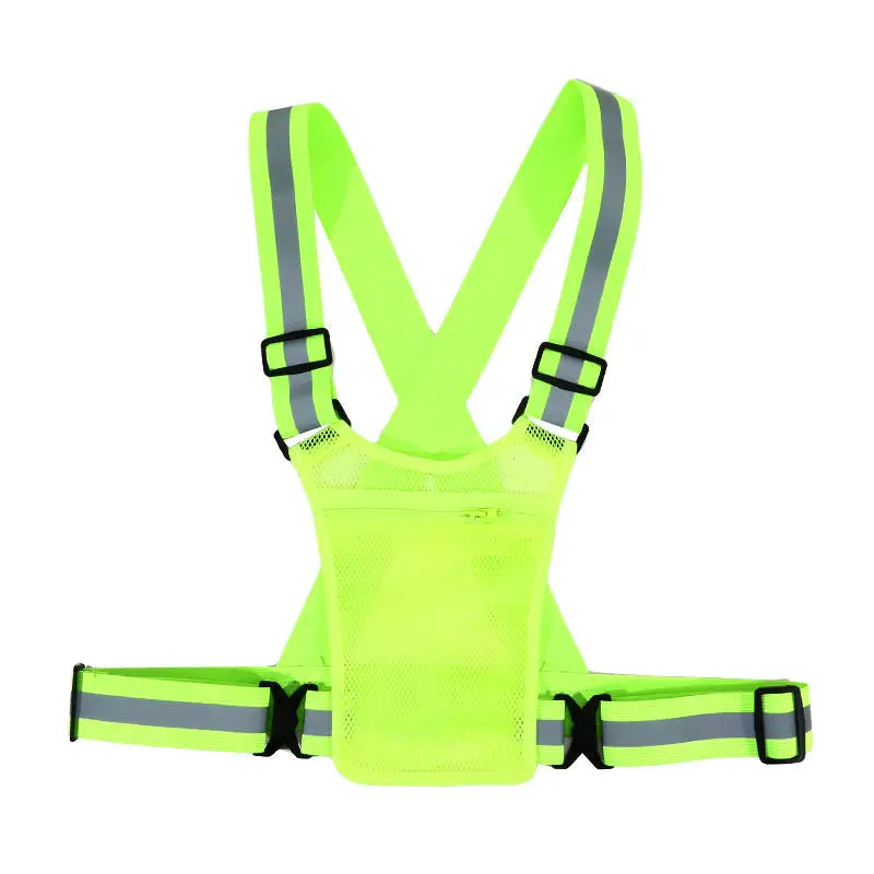 4 Colors Unisex Light High Visibility Safety Vest With Storage Bag Night Construction Cycling Traffic Coat Running Working