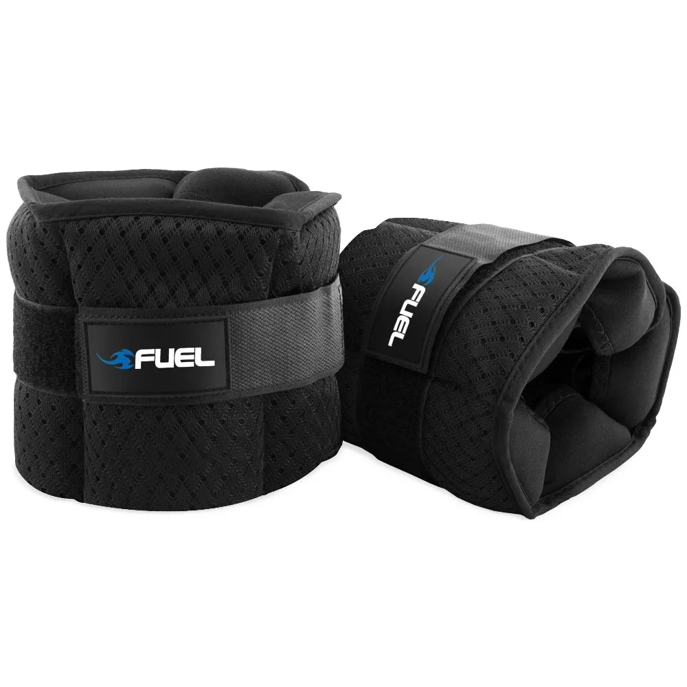 Adjustable Wrist Ankle Weights Pair 5lb Total with 6 Removable Weight Packs 2.5lb Each for Men and Women Fitness Exercise Training