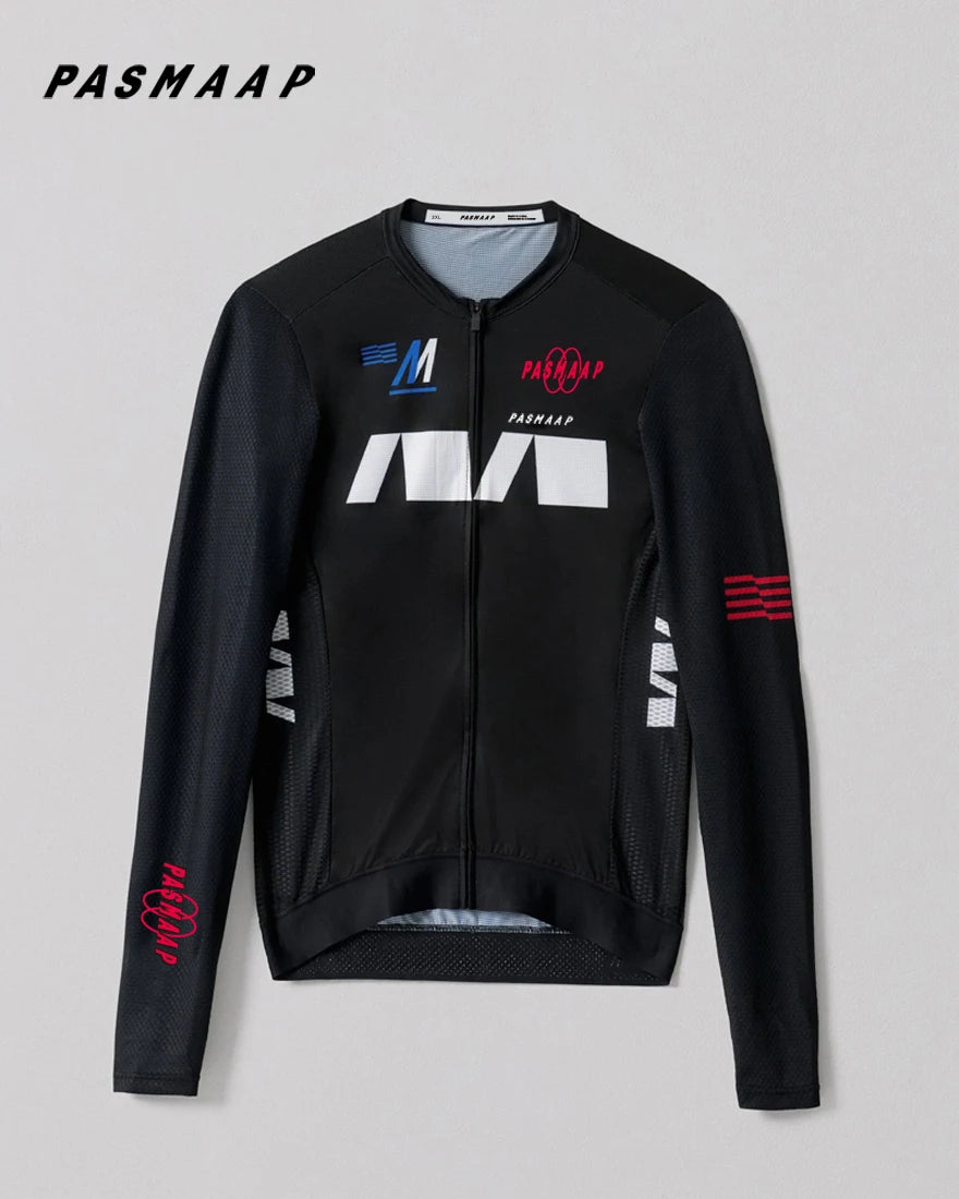 PASMAAP-Cycling Jersey for Men, Long Sleeve, Pro Team, MTB, Road Bike Clothing, Breathable Bicycle Shirts, 2024