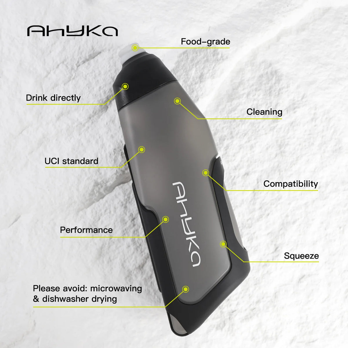 AhyKa Bicycle 600ml Aerodynamic Water Bottle Bracket Set Or Single Water Bottle MTB Road Bike Frame Down Tube Water Kettles