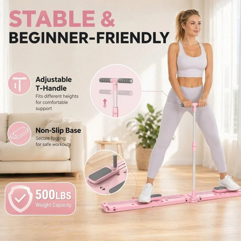 Adjustable Height Ski Machine Trainer, Foldable Pilates Board, Multifunctional Exercise Equipment For Leg Pelvic Floor Muscle Workout, Glute Training Device, Funny Fitness Equipment For Full Body Workout At Home, Christmas Gi