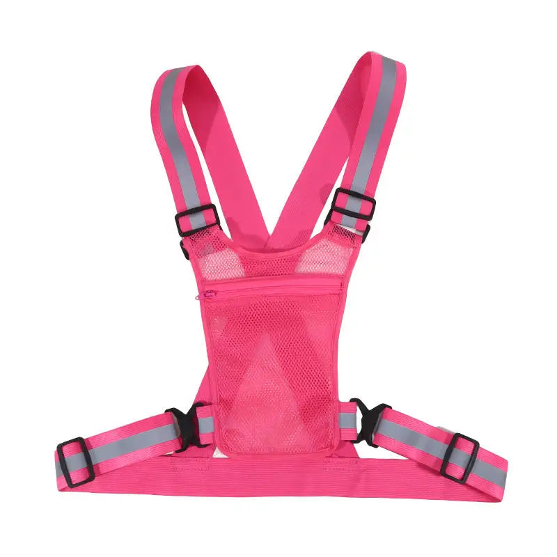 4 Colors Unisex Light High Visibility Safety Vest With Storage Bag Night Construction Cycling Traffic Coat Running Working