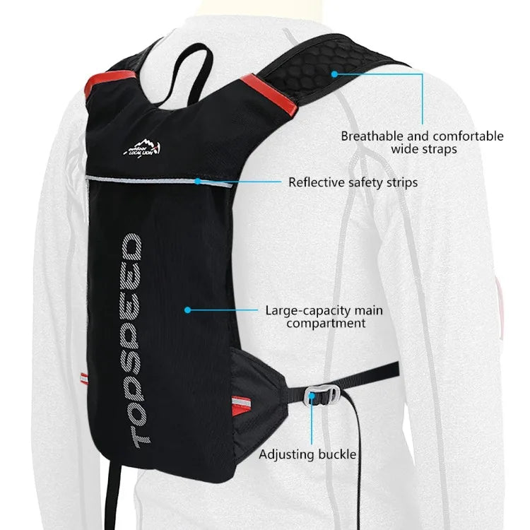 Sports hydrating vest Hydrating bag backpack with 2L water bag Ultra-light and breathable hydrating vest, suitable for outdoor running, riding, mountaineering and fishing