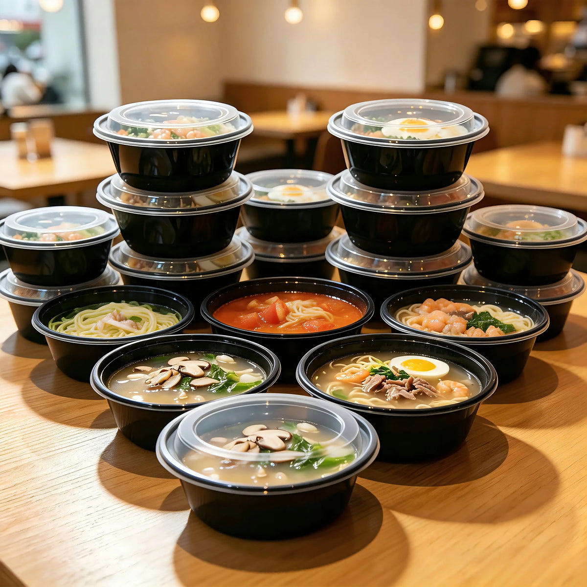 30 Sets Black PP Reusable 28oz Meal Prep Containers, Washable Plastic To-Go Food Boxes, Ideal for Restaurant Takeout, Office Workers, Students Lunch Packing, Holiday Parties & Daily Meal Storage