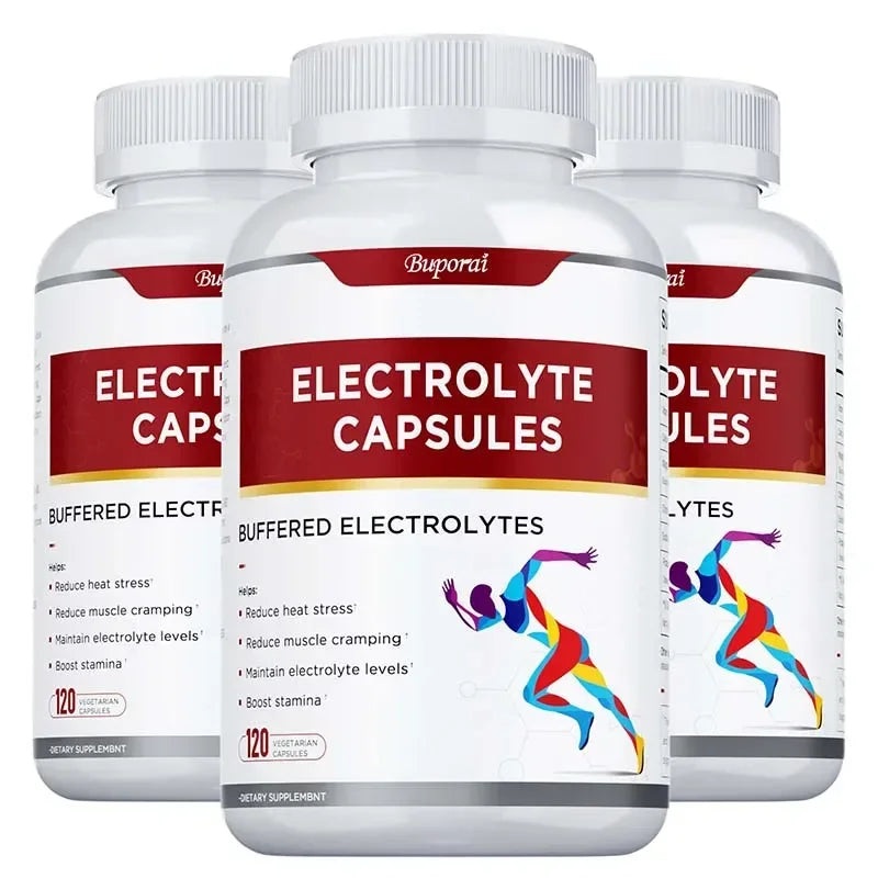 Electrolyte Capsules - Supports Electrolyte Balance, Relieves Stress, Supplements Sports Nutrition, Improves Endurance, Non-GMO