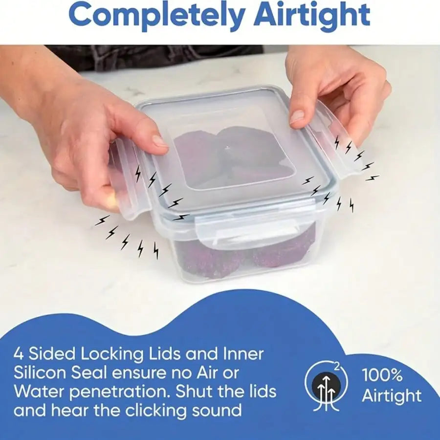 24 Pack Food Storage Containers with Airtight Lids, Meal Prep Containers with Lids for Lunch Office, Freezer and Dishwasher Safe, BPA Free Plastic Food Containers, Kitchen Pantry Storage