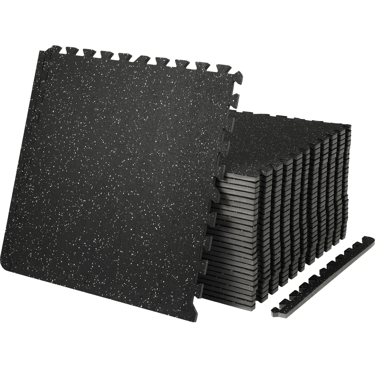 SucceBuy 25 PCS 1/2 in Thick Gym Floor Mats EVA Foam & Rubber Top Interlocking Workout Floor Mats Waterproof Exercise Mats