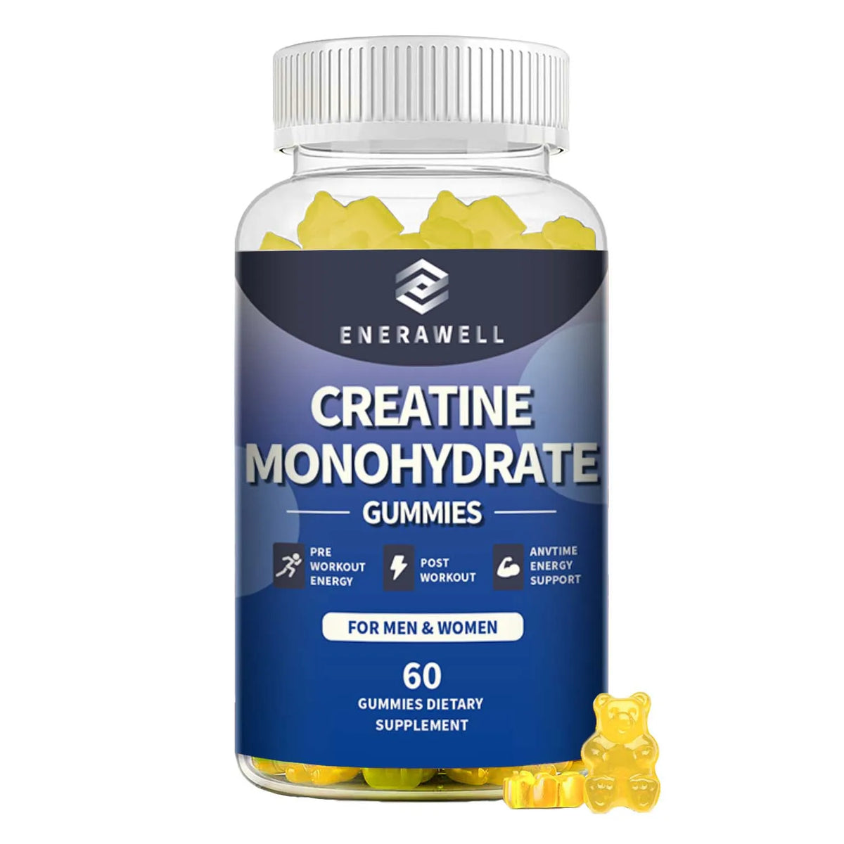 Creatine Monohydrate Gummies, Dietary Supplement, Supports Workout Recovery, Maintenance of Lean Muscle Mass, Supports Athletic Performance