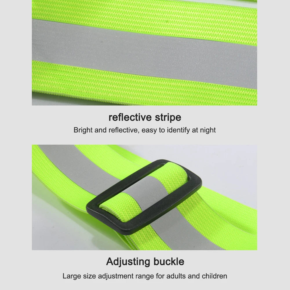 LED Running Vest USB Rechargeable Reflective Glowing Reflector Straps High Visibility Night Running Clothing Vest