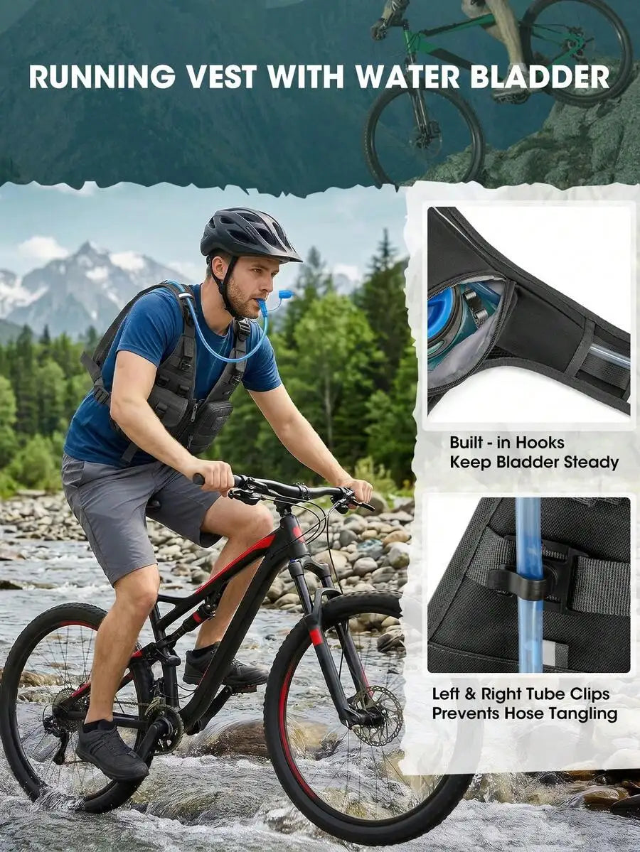 Hydration Backpack With 3.5L Hydration Bladder Lightweight Insulated 2L Hiking Backpack With Rain Cover For Men Women Water Back