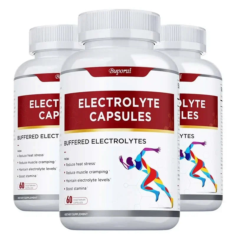 Electrolyte Capsules - Supports Electrolyte Balance, Relieves Stress, Supplements Sports Nutrition, Improves Endurance, Non-GMO