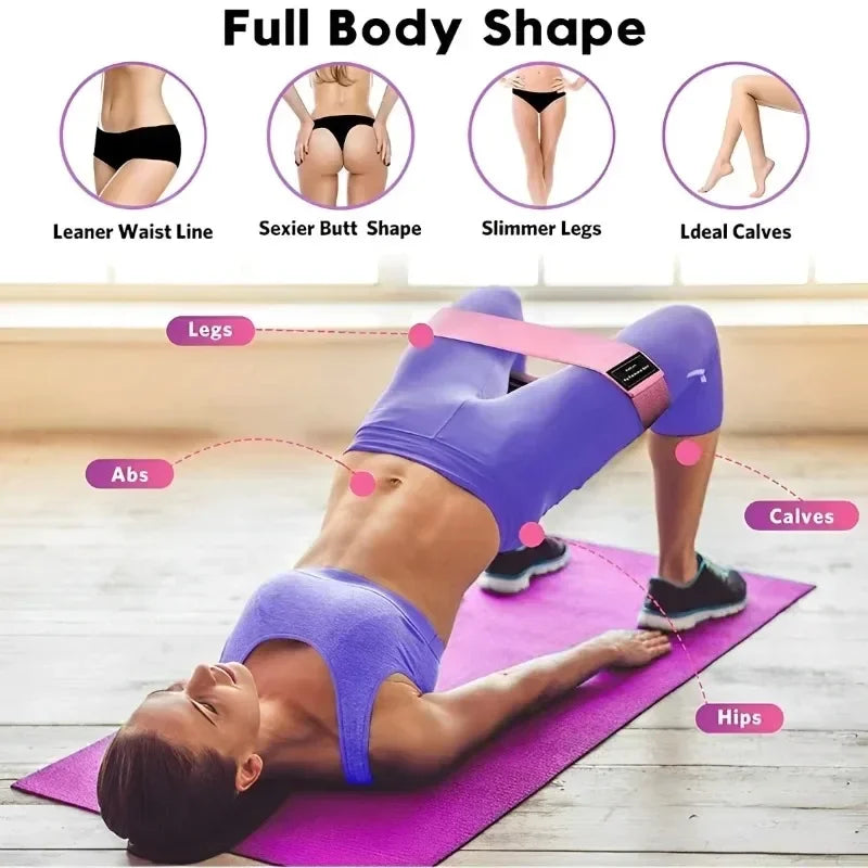 Non-Slip Fabric Booty Bands Widen Resistance Bands for Hip Legs Working Out Home Fitness Pilates Yoga Stretching For Women Men