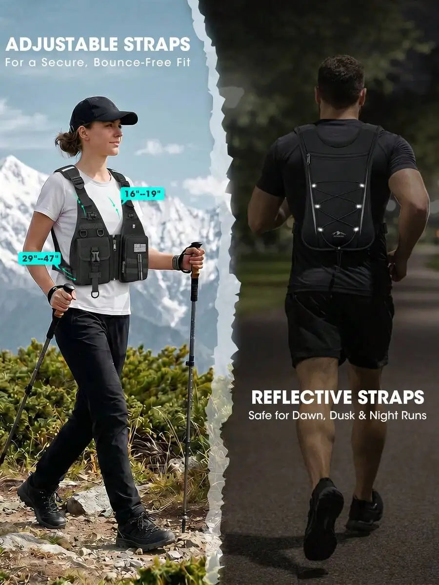 Hydration Backpack With 3.5L Hydration Bladder Lightweight Insulated 2L Hiking Backpack With Rain Cover For Men Women Water Back